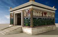 Die Originlfarbe der Ara Pacis in Rom